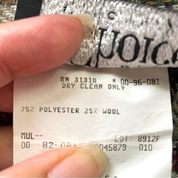 Vintage Multicoloured Pleat Front Wool Blend Shorts - M / 8-10 / 30" Waist - Picture 9 of 13